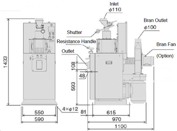 yamamoto dimensions for vertical polisher xpf-10-21new.jpg - 36532 Bytes